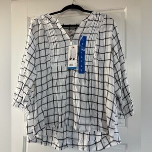 Woman’s Plaid Wrangler Pleaded Style Lacey Trim Stitch Super soft & Roomy New